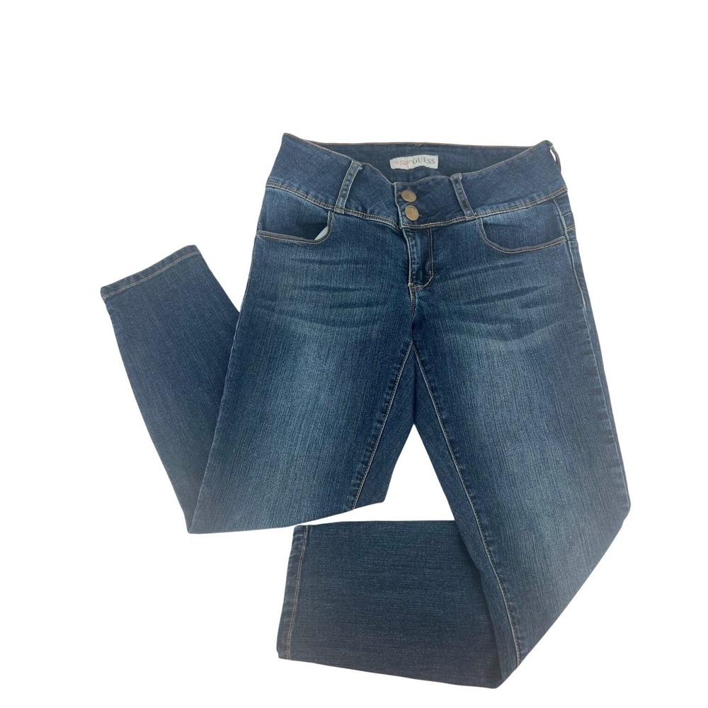 Guess Jeans Womens Y2K Low Rise Cropped Denim Capris Size 27 Retro 2000s